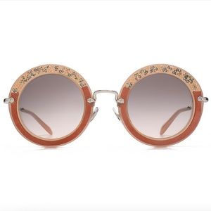 *MIU MIU Pink Crystal Sunglasses*